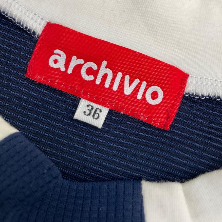ARCHIVIO アルチビオ ハイネック 長袖Tシャツ ネイビー系 36 ゴルフ