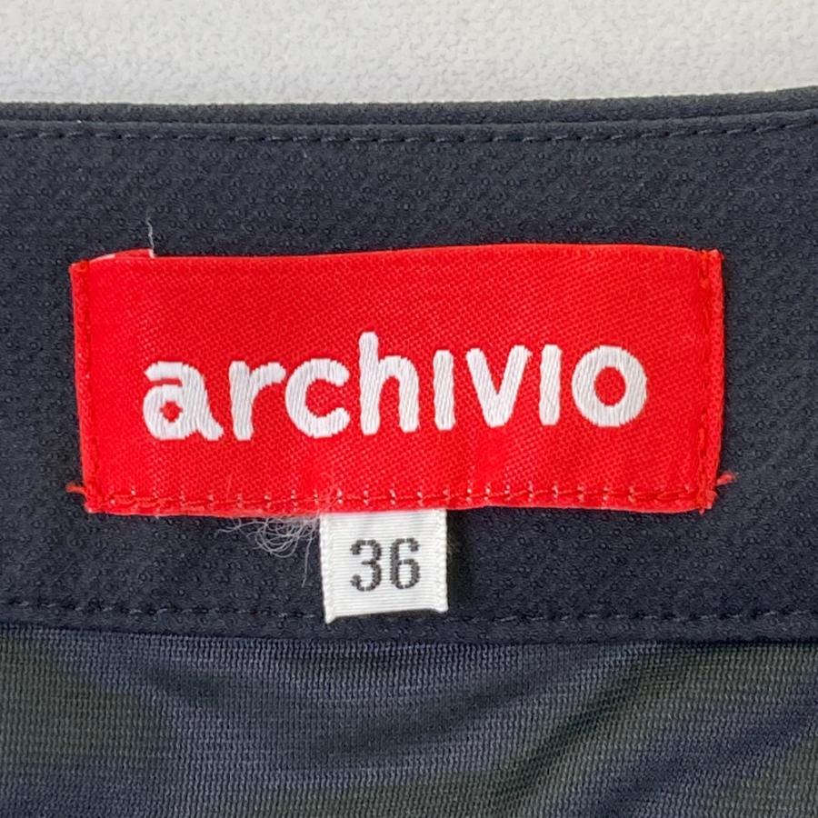 ARCHIVIO アルチビオ 裏地付 ストレッチスカート ブラック系 36 ゴルフ