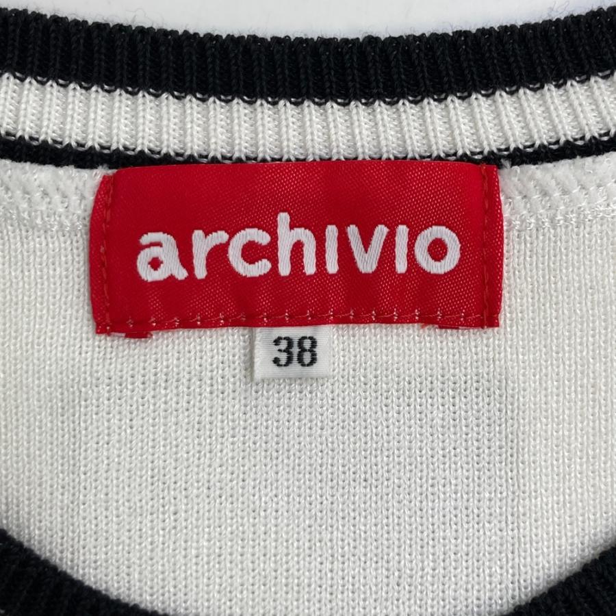 美品！archivio ベスト 38 ホワイト ARCHIVIO アルチビオ ニットベスト ホワイト系 38 ゴルフウェア