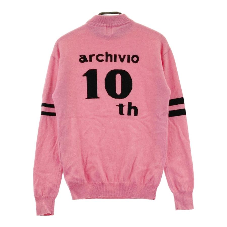 アルチビオ ピンク カシミヤ セーター ARCHIVIO アルチビオ 10周年 モックネック ニットセーター カシミヤ