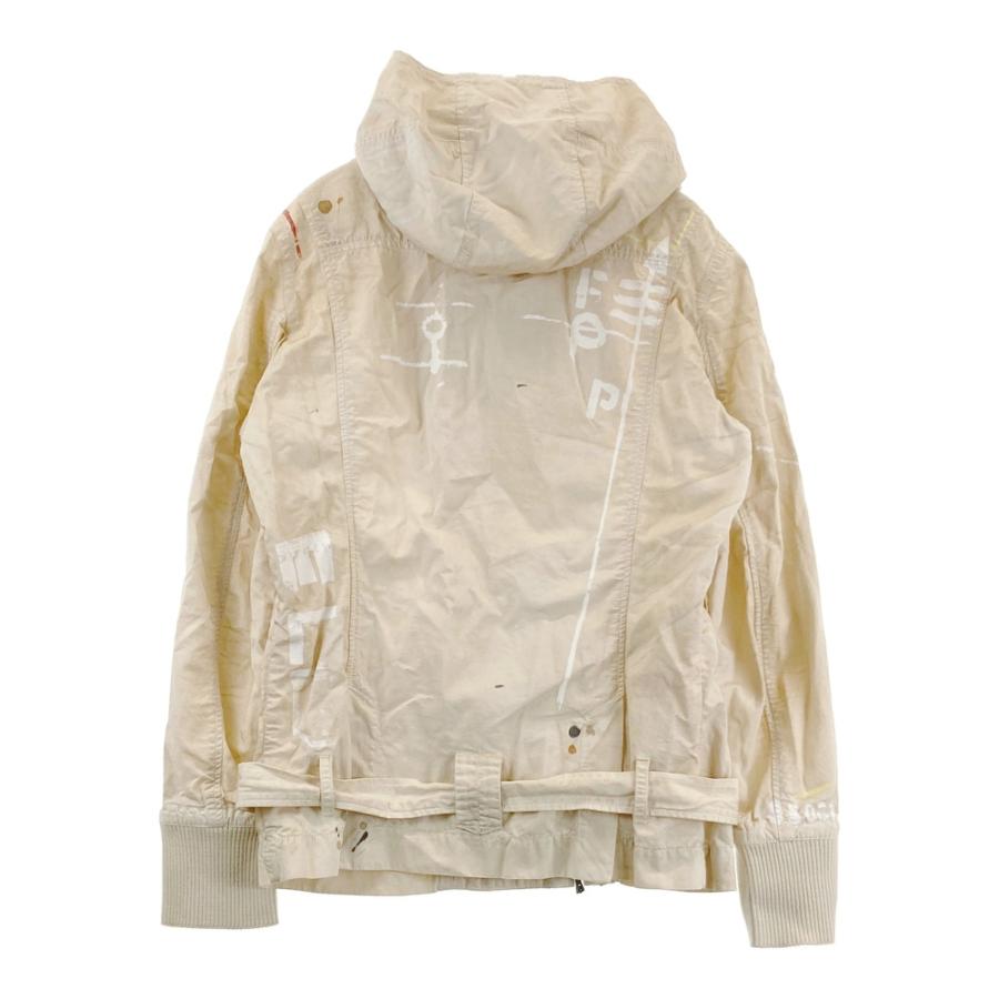 DIESEL（ディーゼル） ライダースジャケット ダメージ加工 ベージュ系 