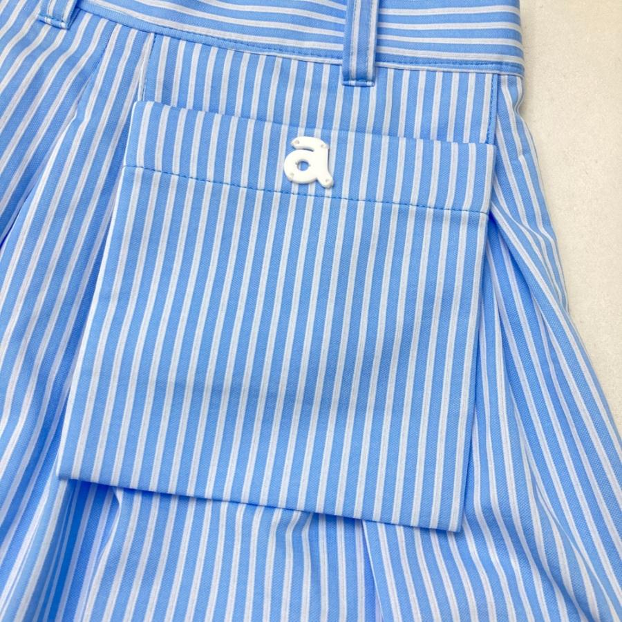 新品】ARCHIVIO アルチビオ スカート ストライプ柄 ブルー系 40 ゴルフ