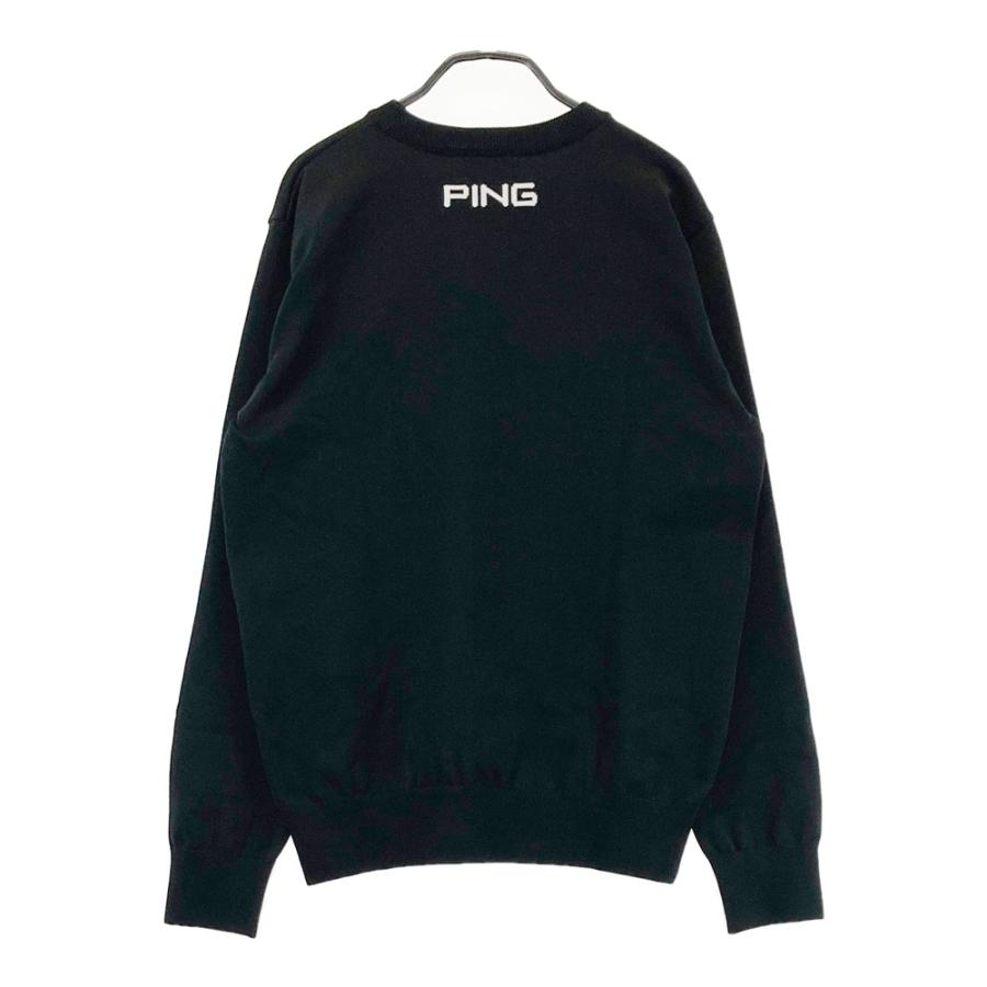 PING ピン　ニットフーディー　ゴルフウェア　セットアップ　ブラック　M PING ピン ニットセーター ブラック系 M ゴルフウェア メンズ