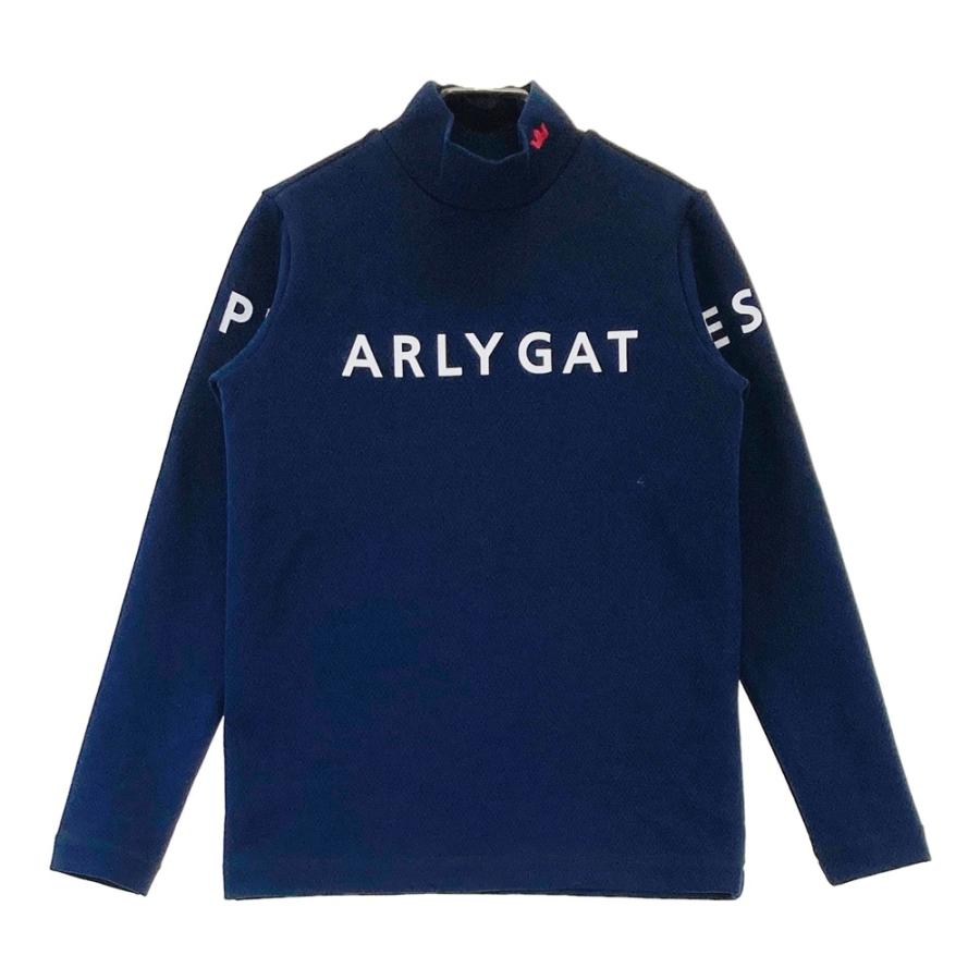 PEARLY GATES パーリーゲイツ ハイネック 長袖Tシャツ ロゴ ネイビー系