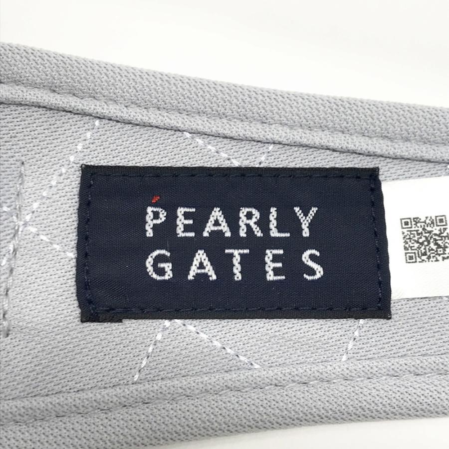 美品】PEARLY GATES パーリーゲイツ サンバイザー 総柄 ホワイト系 FR