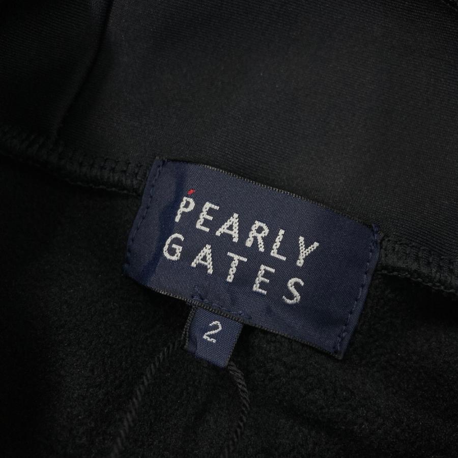 サイズ：2 PEARLY GATES パーリーゲイツ 2025年モデル 裏起毛 ダンボールニットパーカー  ブラック系 [240101684259] ゴルフウェア レディース ストスト 新品】PEARLY GATES パーリーゲイツ 2025年モデル 裏起毛 ダンボール