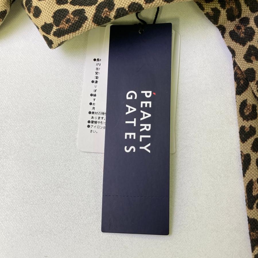 サイズ：0 PEARLY GATES パーリーゲイツ 055-2261004 長袖ポロシャツ レオパード ベージュ系 [240101684816] ゴルフウェア レディース ストスト 新品】PEARLY GATES パーリーゲイツ 055-2261004 長袖ポロシャツ
