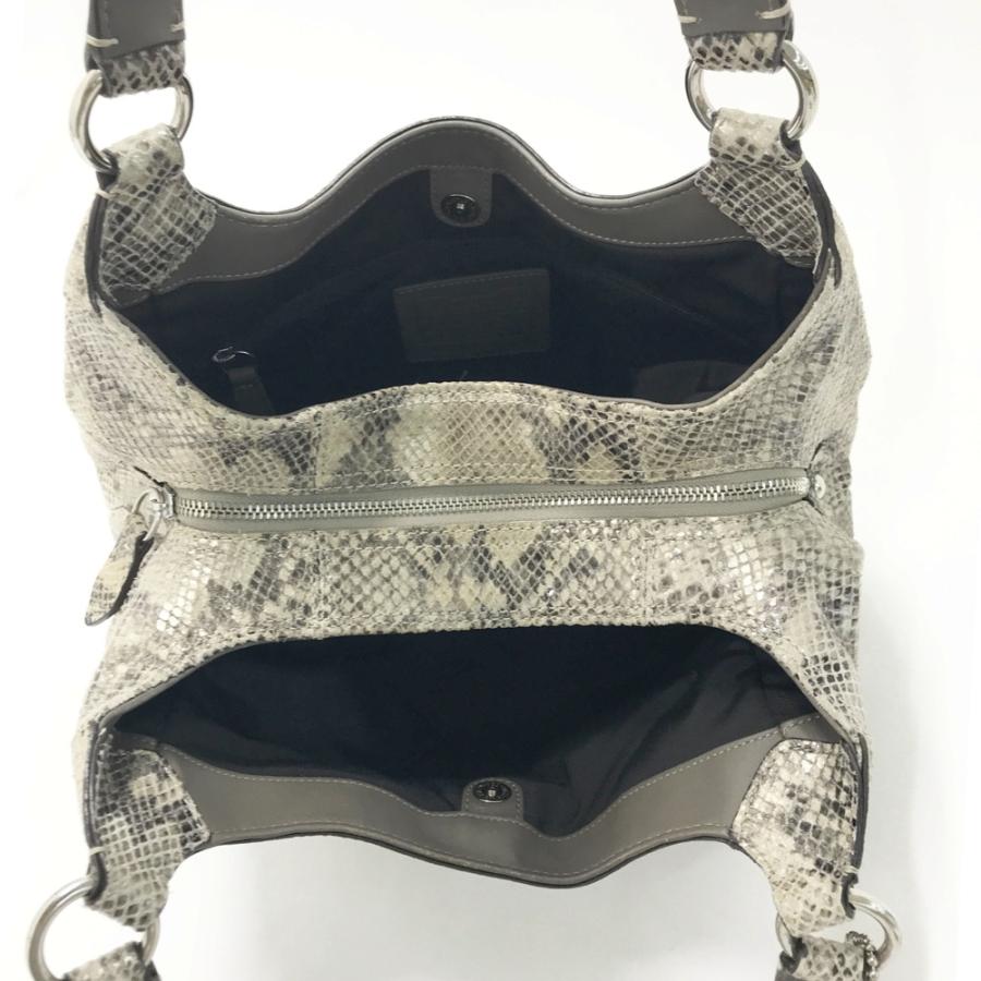 COACH（コーチ） F19678 ショルダーバッグ パイソン調 グレー系 