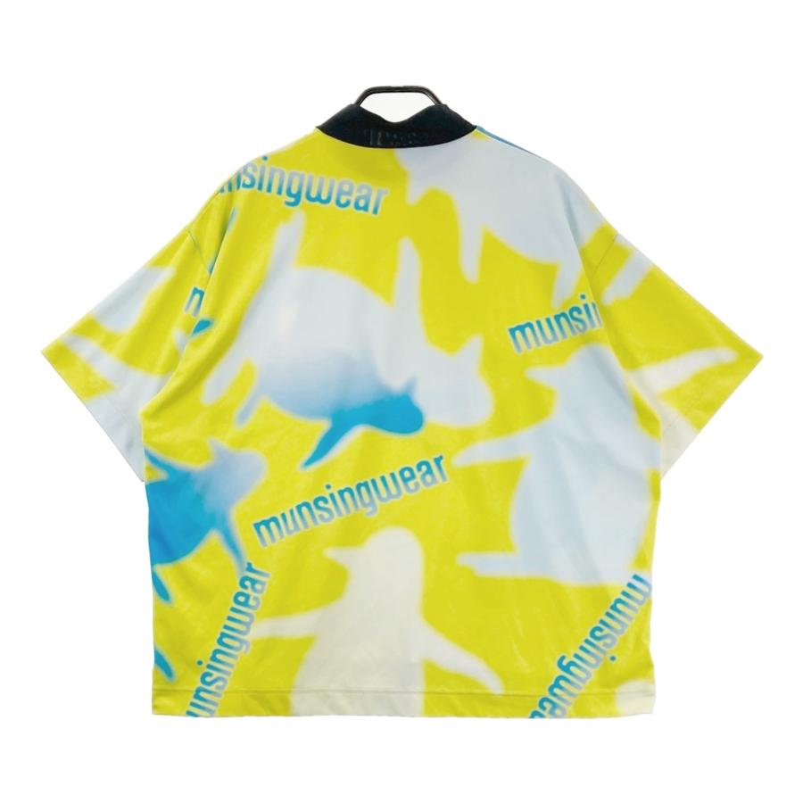 MUNSING WEAR マンシングウェア 2024年 半袖モックネックTシャツ 総柄