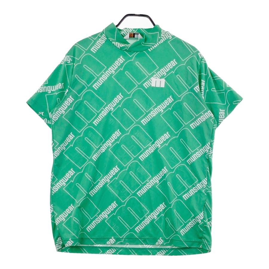 Munsingwear モックネック半袖シャツ（グリーン） MUNSING WEAR マンシングウェア 半袖モックネックTシャツ グリーン系
