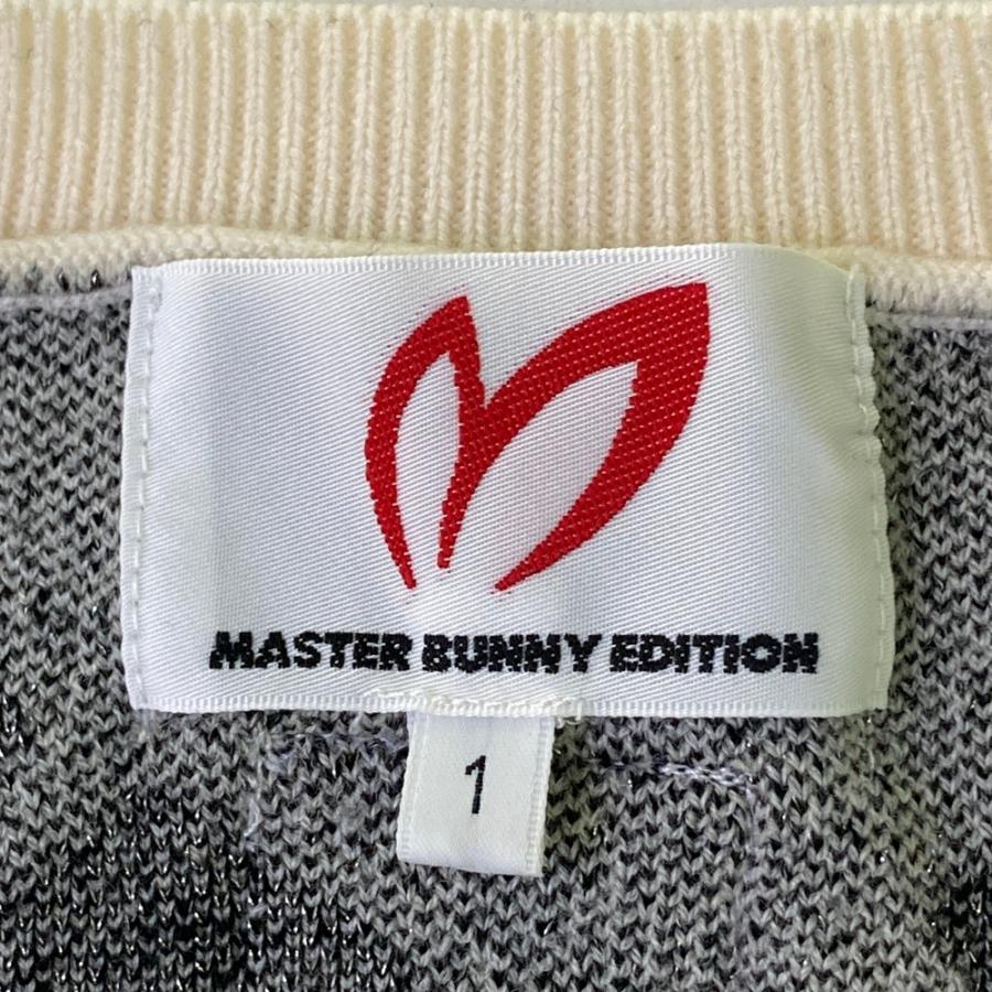 サイズ：1 MASTER BUNNY EDITION マスターバニーエディション  ニットセーター ウール混 総柄 ホワイト系 [240101685452] ゴルフウェア レディース ストスト MASTER BUNNY EDITION マスターバニーエディション ニットセーター