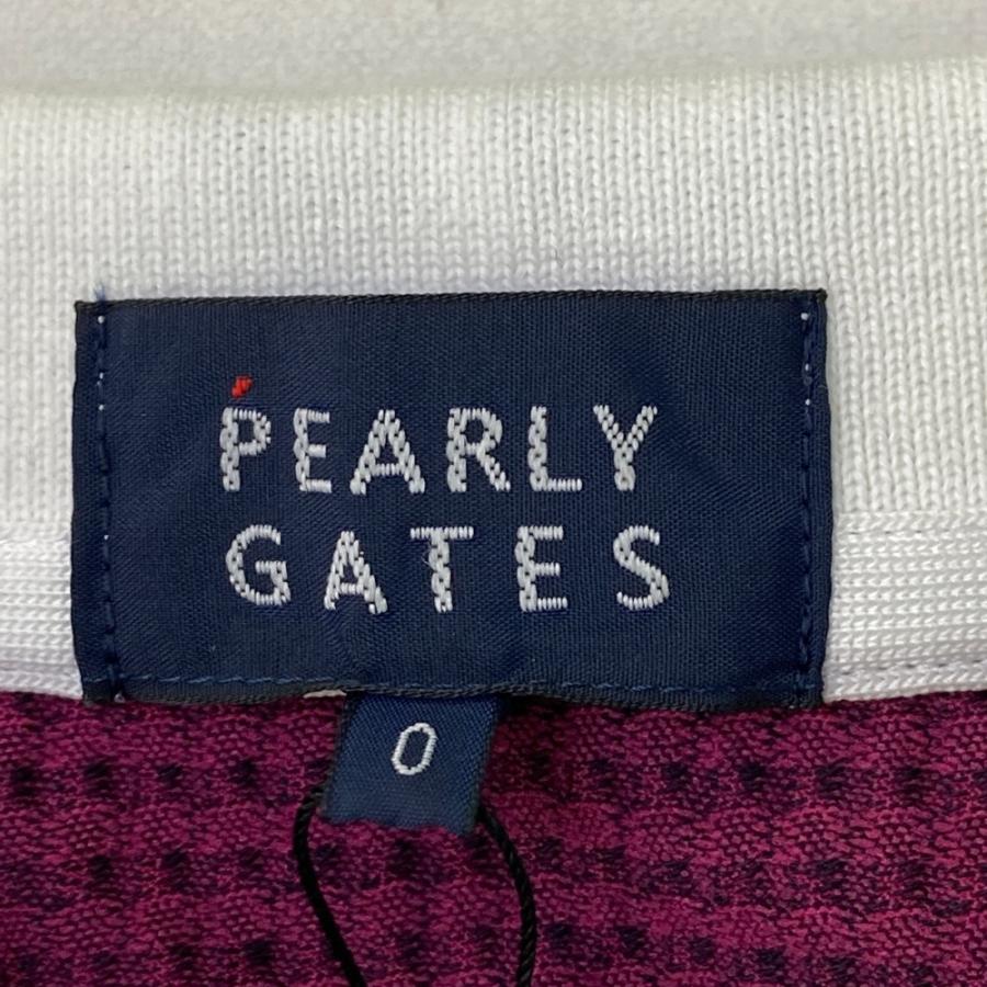 サイズ：0 PEARLY GATES パーリーゲイツ  半袖ポロシャツ チェック柄 ピンク系 [240101685467] ゴルフウェア レディース ストスト 美品】PEARLY GATES パーリーゲイツ 半袖ポロシャツ チェック柄 ピンク