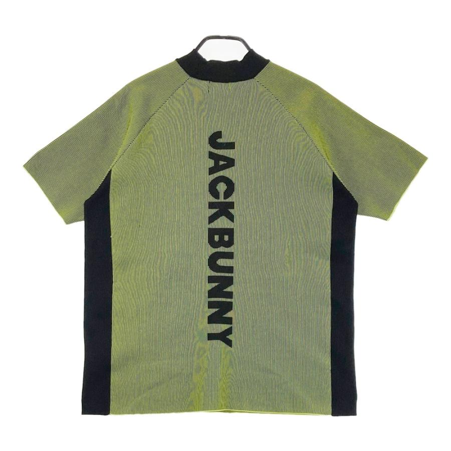 【新品】タグ付 Jack Bunny!! モックネック半袖セーター JACK BUNNY ジャックバニー モックネック 半袖 ニットTシャツ グリーン
