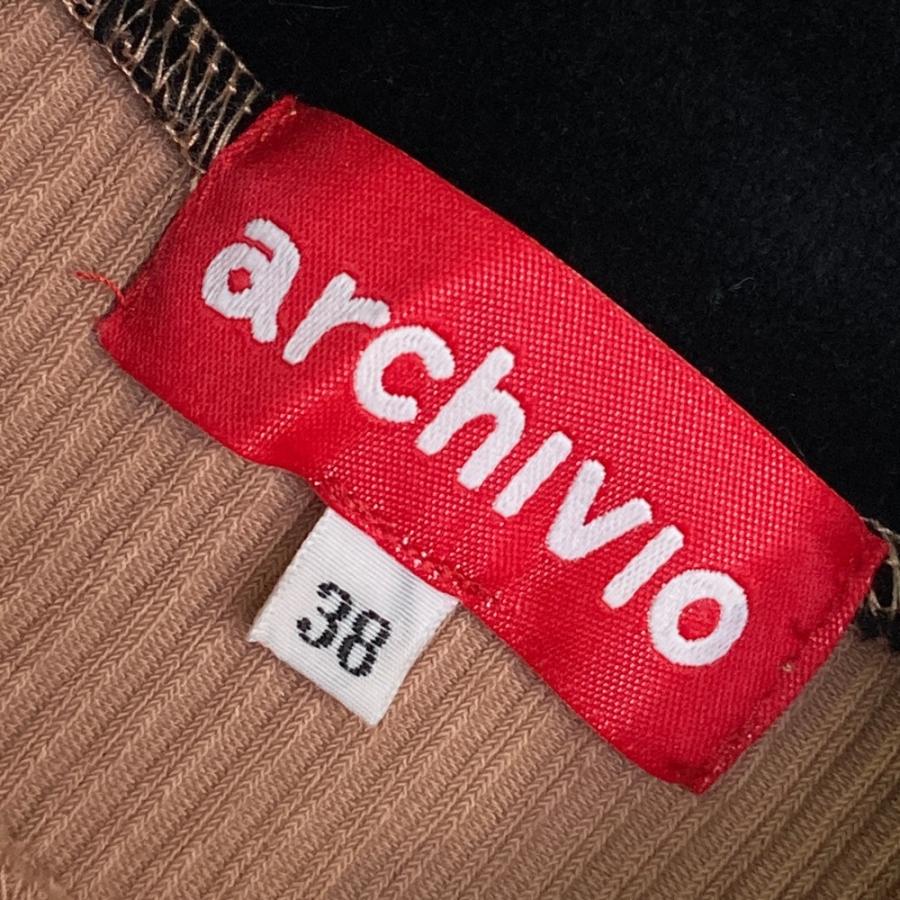 ARCHIVIO アルチビオ 2024年モデル 異素材切替 モックネック長袖T