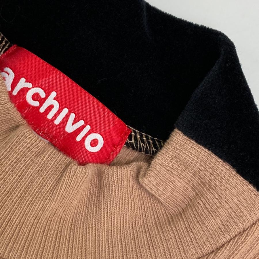 ARCHIVIO アルチビオ 2024年モデル 異素材切替 モックネック長袖T