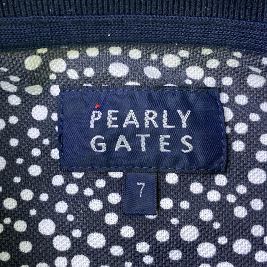 PEARLY GATES パーリーゲイツ 半袖ポロシャツ 総柄 ネイビー系 7