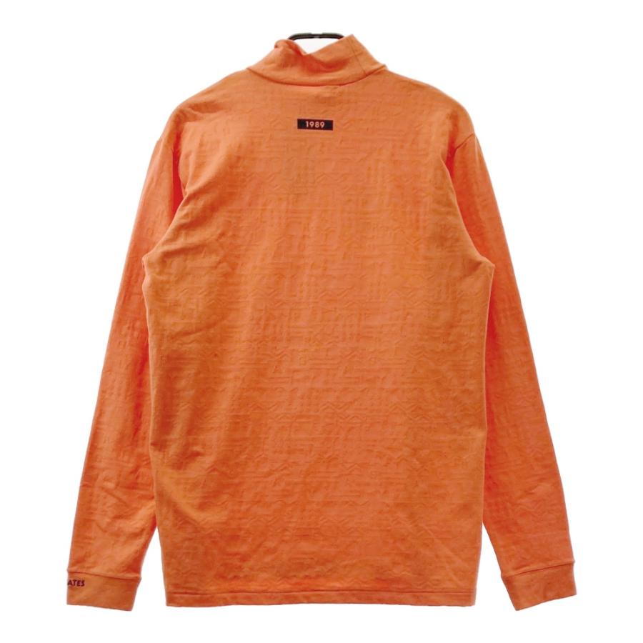 サイズ：7 PEARLY GATES パーリーゲイツ  ハイネック 長袖Tシャツ 総柄 オレンジ系 [240101685827] ゴルフウェア メンズ ストスト PEARLY GATES（パーリーゲイツ） 【新品】PEARLY GATES ハイネック