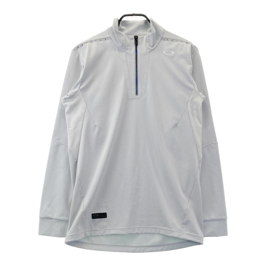 OAKLEY オークリー FOA401621 ハーフジップ長袖 Tシャツ スカル刺繍 