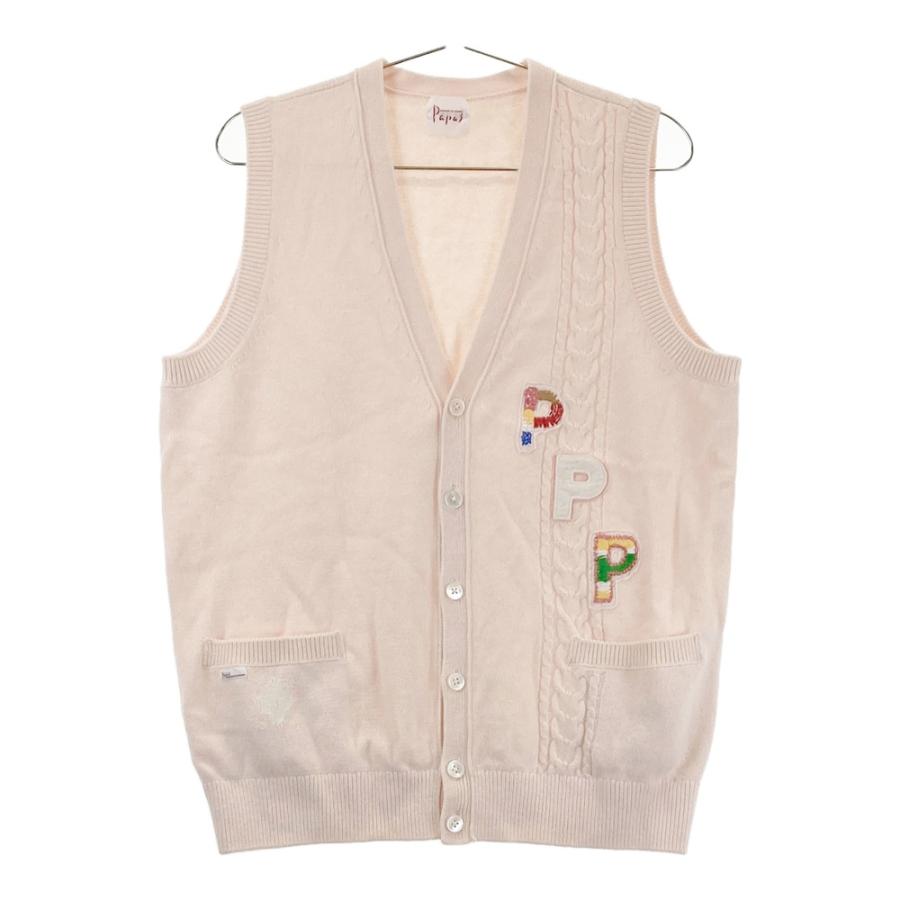 PAPAS（パパス） ニットベスト カシミヤ混 ピンク系 48/M メンズ