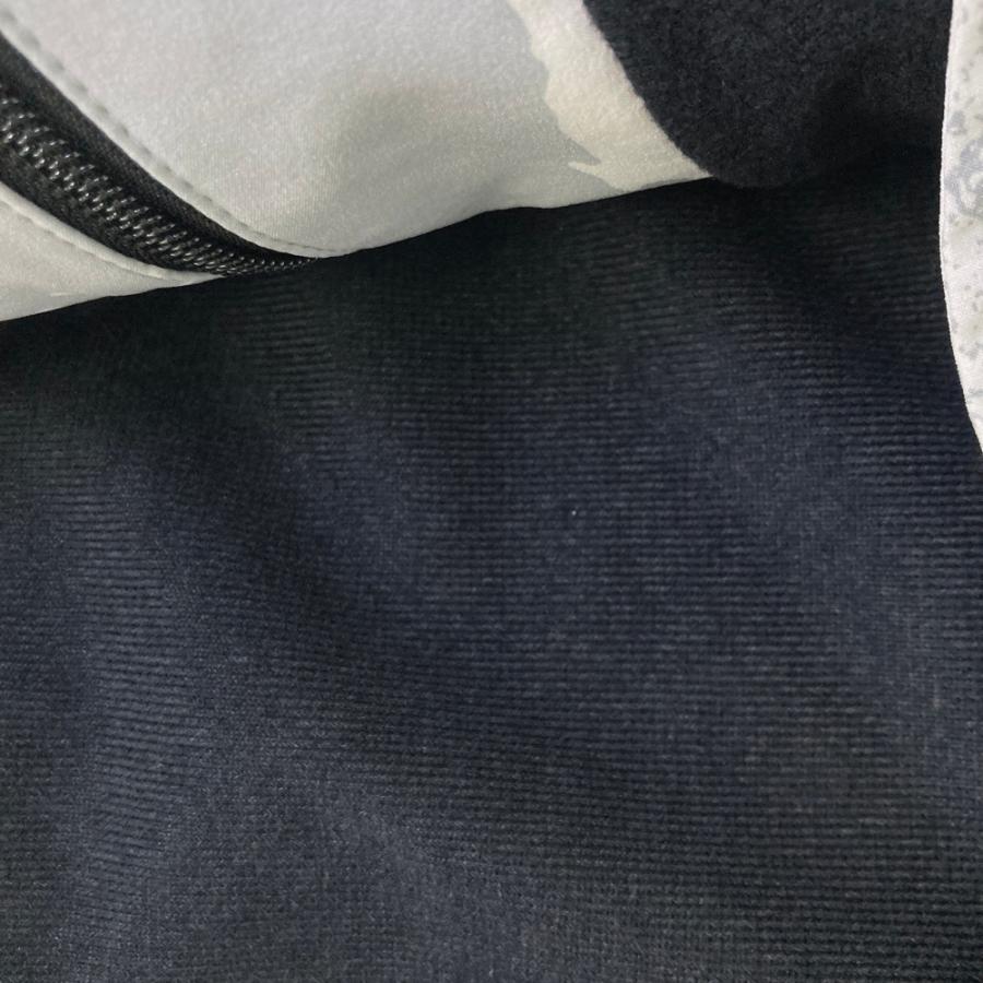 サイズ：S DESCENTE GOLF デサントゴルフ  裏起毛 ジップジャケット 総柄 グレー系 [240101686952] ゴルフウェア レディース ストスト DESCENTE GOLF デサントゴルフ 裏起毛 ジップジャケット 総柄 グレー系