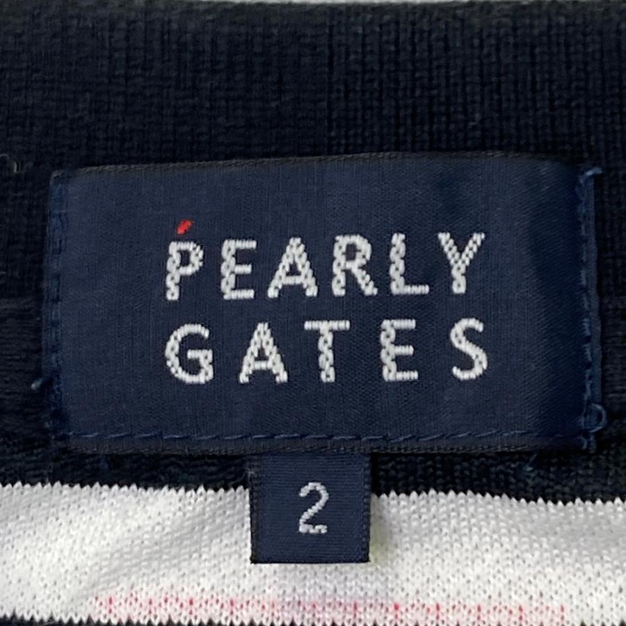 PEARLY GATES（パーリーゲイツ） 半袖ポロシャツ ボーダー ホワイト系