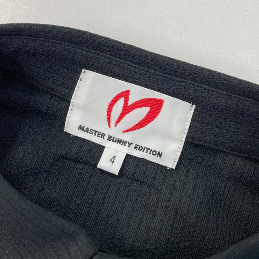 サイズ：4 MASTER BUNNY EDITION マスターバニーエディション 2024年モデル 長袖ポロシャツ  ブラック系 [240101687570] ゴルフウェア メンズ ストスト MASTER BUNNY EDITION（マスターバニーエディション） 2024年モデル