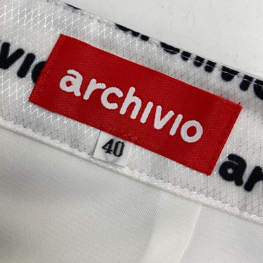 ゴルフ サイズ：40 ARCHIVIO アルチビオ 裏地付 プリーツスカート ロゴ