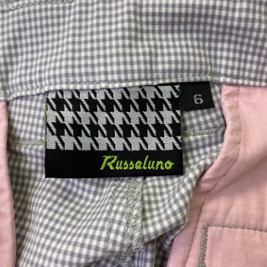 RUSSELUNO ラッセルノ ストレッチパンツ チェック柄 グレー系 6 ゴルフ