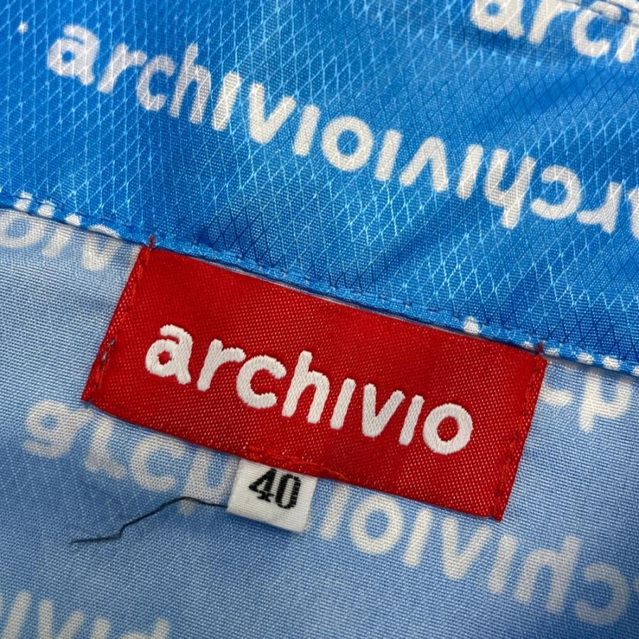 archivio（アルチビオ） ジップベスト ロゴ総柄 ブルー系 40 ゴルフ