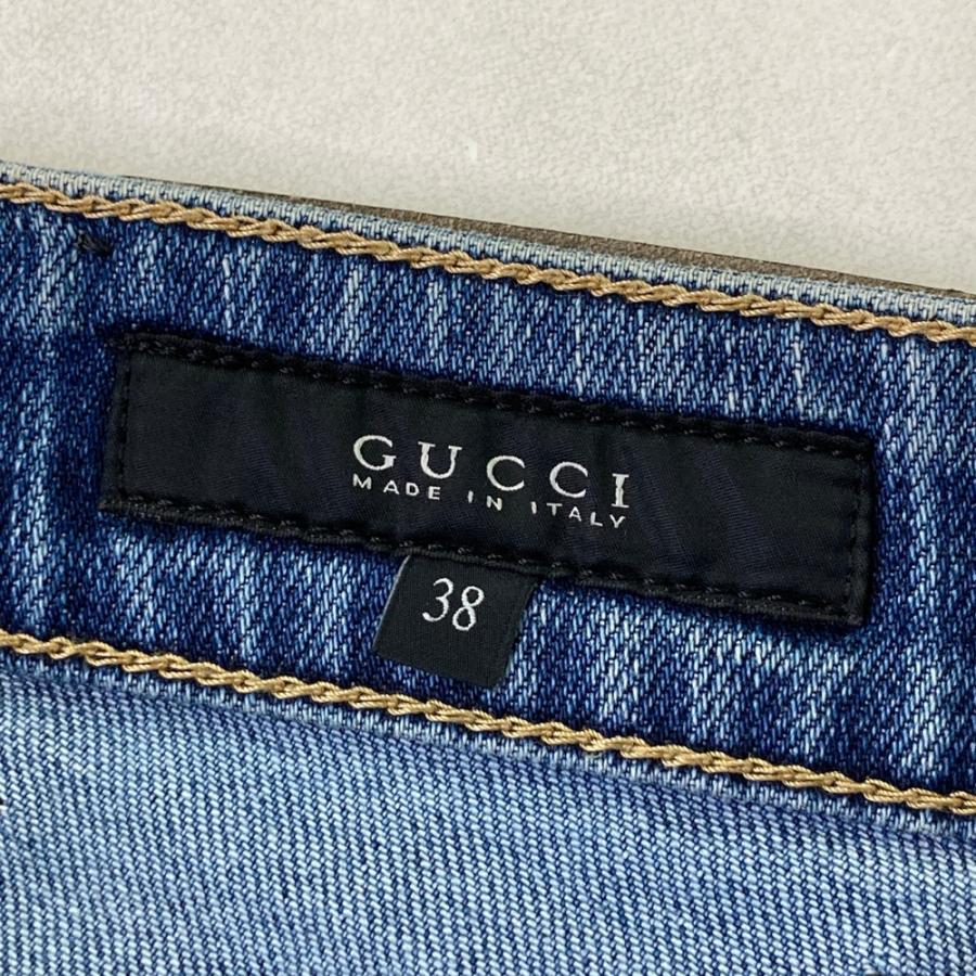 美品【GUCCI】グッチ　セミフレアデニム　イタリア製　36 レディース 美品【GUCCI】グッチ セミフレアデニム イタリア製 36