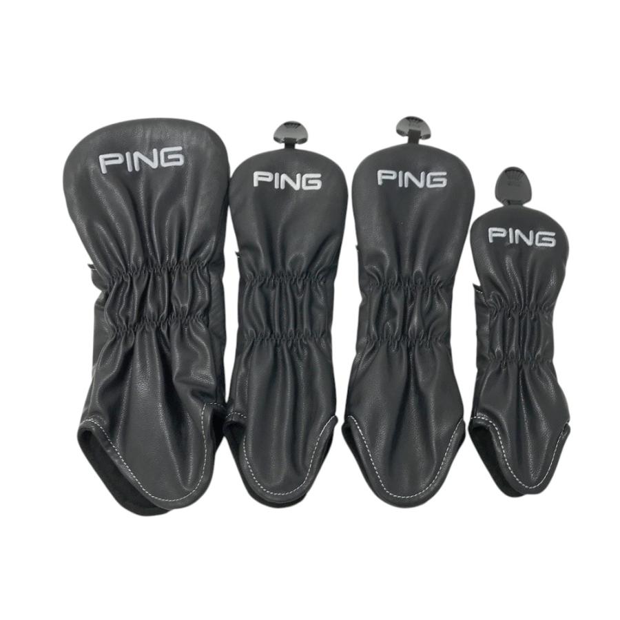 PING ヘッドカバー4ヶセット G430 PING ピン ヘッドカバー 4点セット ブラック系 DR FW×2 UT ゴルフ