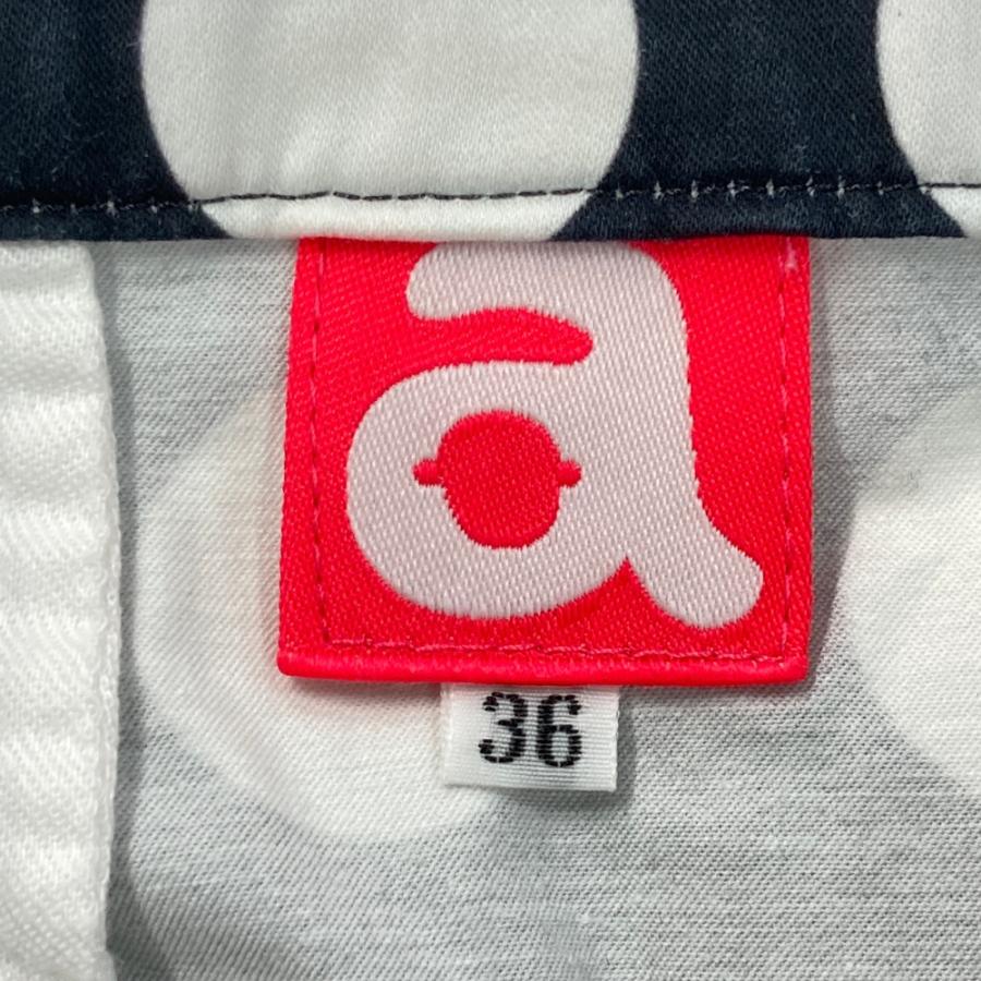 ARCHIVIO アルチビオ ストレッチスカート ドット×ロゴ柄 ネイビー系 36