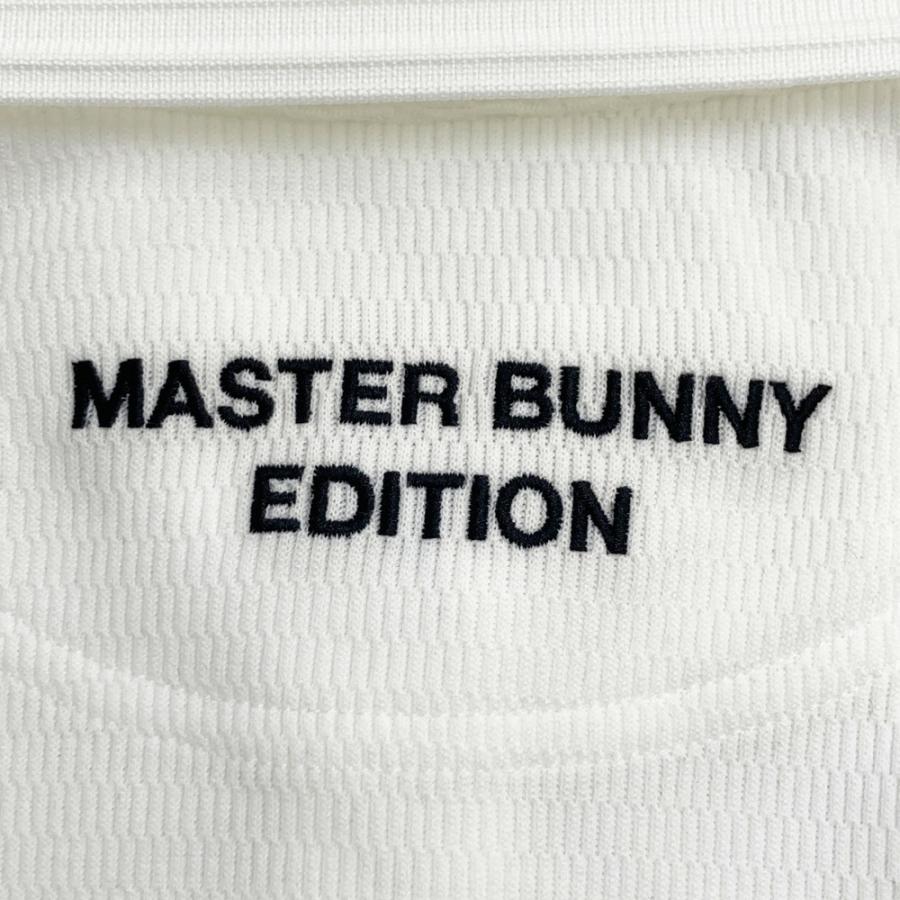 サイズ：1 MASTER BUNNY EDITION マスターバニーエディション 2025年モデル ニット 半袖ポロシャツ  ホワイト系 [240101689160] ゴルフウェア レディース ストスト MASTER BUNNY EDITION（マスターバニーエディション） 2025年モデル