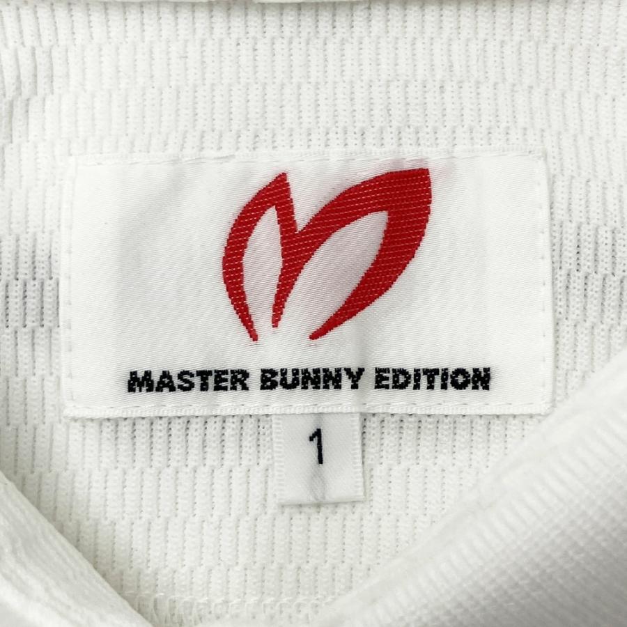 サイズ：1 MASTER BUNNY EDITION マスターバニーエディション 2025年モデル ニット 半袖ポロシャツ  ホワイト系 [240101689160] ゴルフウェア レディース ストスト MASTER BUNNY EDITION（マスターバニーエディション） 2025年モデル