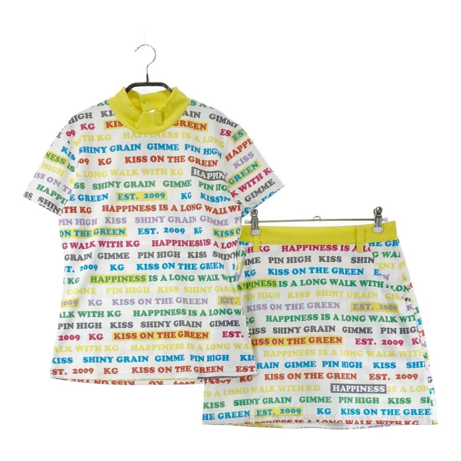 サイズ：2 KISS ON THE GREEN キスオンザグリーン  セットアップ 半袖Tシャツ スカート 花柄 オレンジ系 [240101689975] ゴルフウェア レディース ストスト KISS ON THE GREEN（キスオンザグリーン） セットアップ 半袖Tシャツ