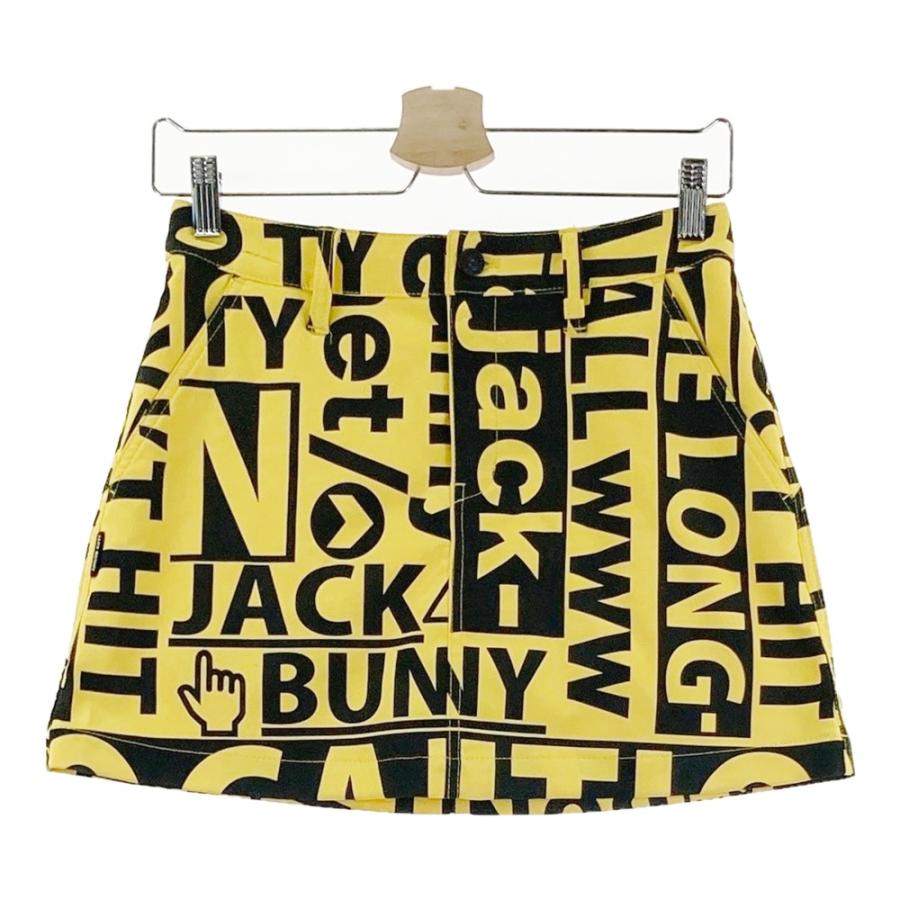 JACK BUNNY ジャックバニー インナー付スカート 総柄 イエロー系 0