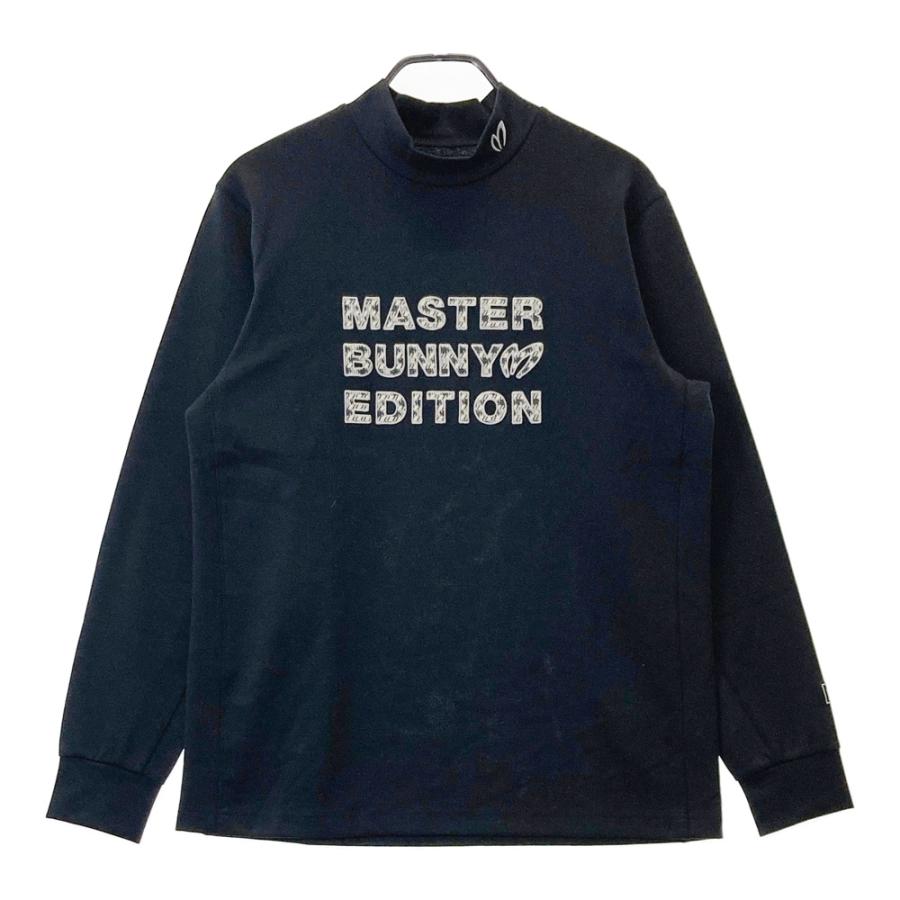 サイズ：5 MASTER BUNNY EDITION マスターバニーエディション 2025年 長袖ハイネックTシャツ  ブラック系 [240101690425] ゴルフウェア メンズ ストスト MASTER BUNNY EDITION（マスターバニーエディション） 2025年 長袖