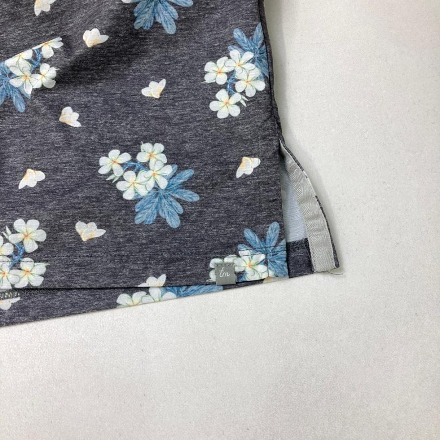 TRAVISMATHEW トラビスマシュー 半袖ポロシャツ 花柄 グレー系 S