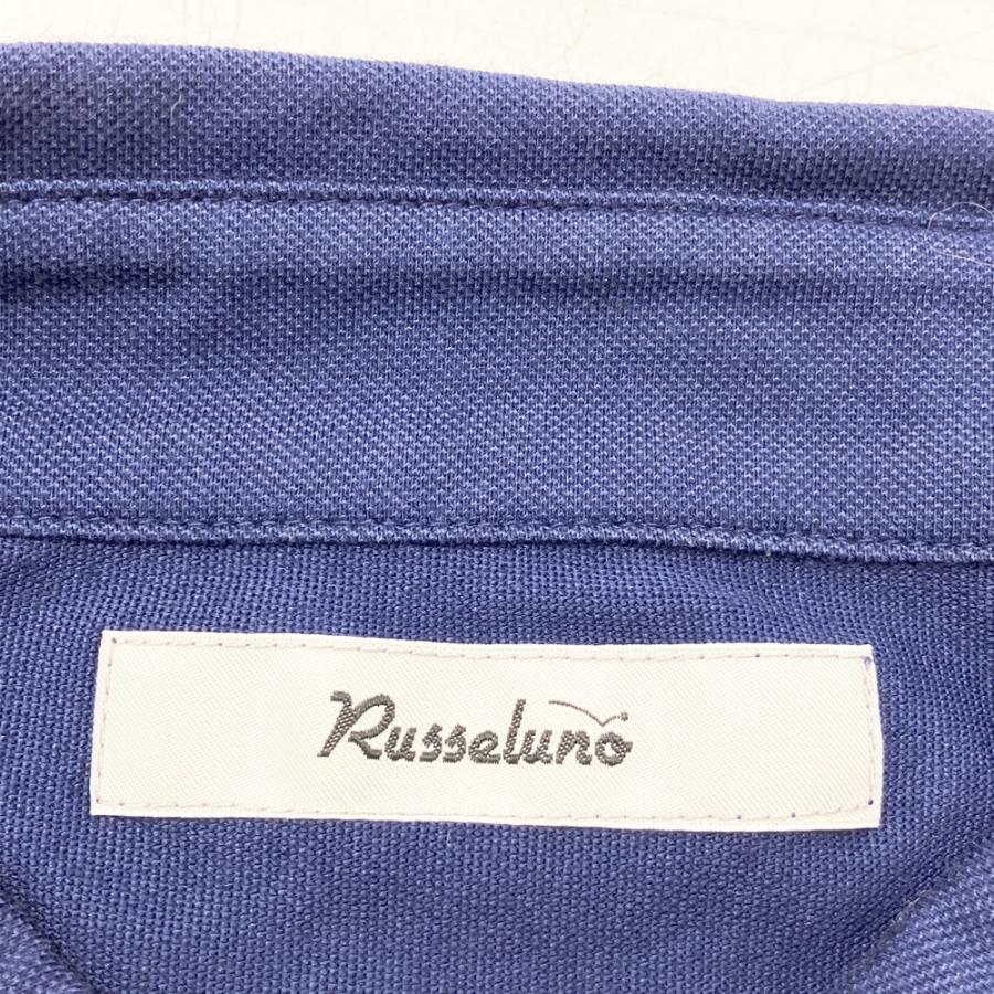 美品　Russeluno ラッセルノ　半袖　ハーフジップシャツ RUSSELUNO ラッセルノ NX-81113 半袖ポロシャツ ボタンダウン ルチャ
