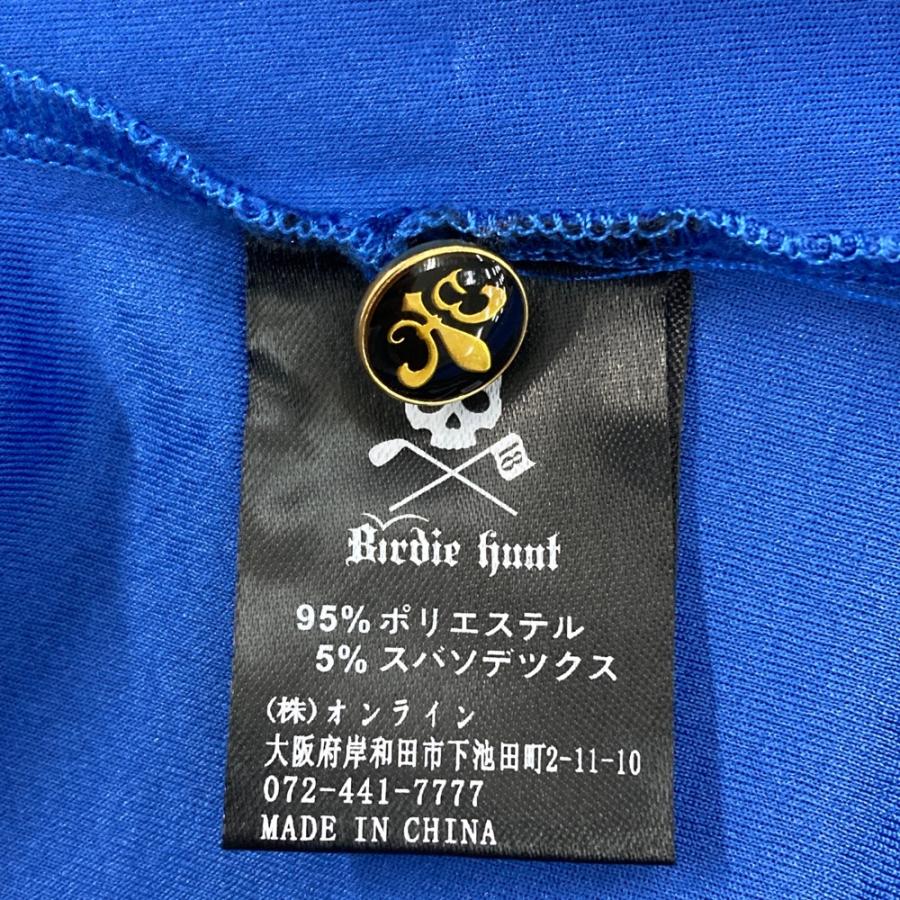 BIRDIE HUNT バーディーハント 半袖ポロシャツ ボタンダウン ブルー系