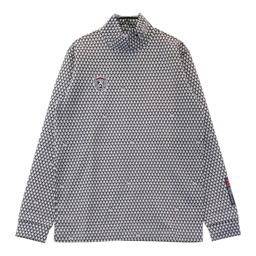 PEARLY GATES パーリーゲイツ モックネック 長袖Tシャツ ダイヤ 総柄