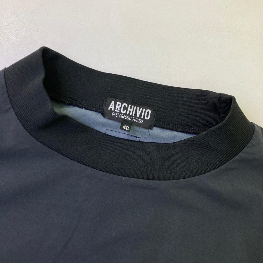 ARCHIVIO アルチビオ 半袖 モックネック ブラック 48 ARCHIVIO アルチビオ モックネック 半袖ブルゾン ブラック系 48 ゴルフ