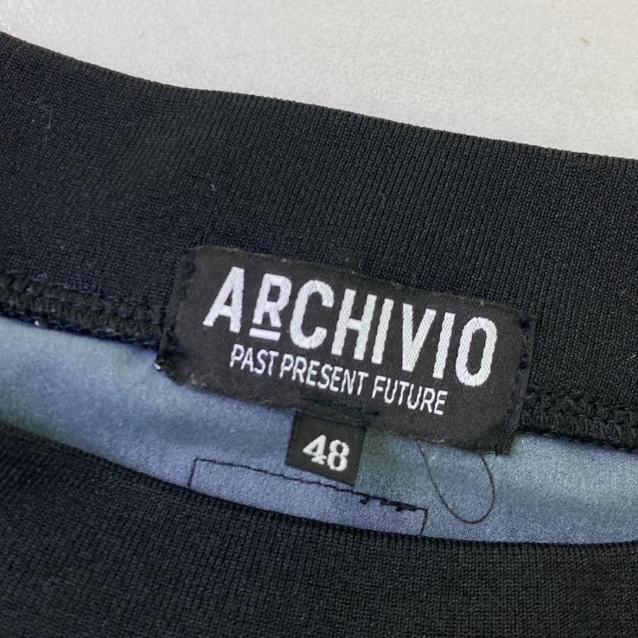 ARCHIVIO アルチビオ モックネック 半袖ブルゾン ブラック系 48 ゴルフ