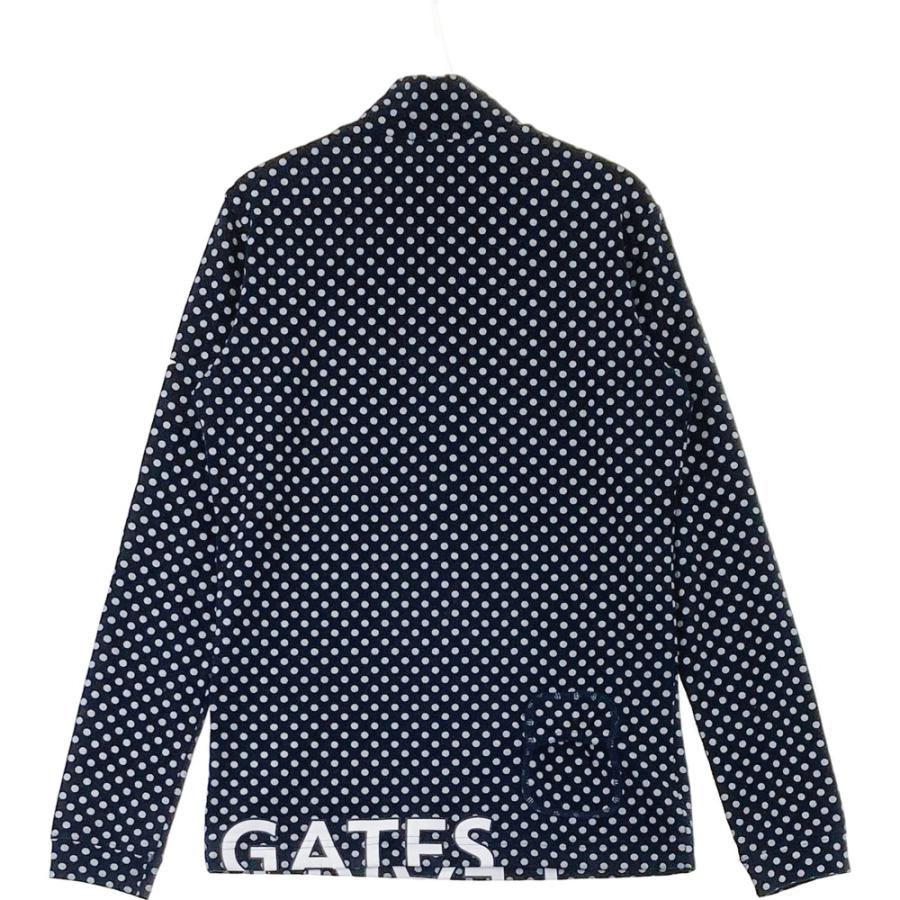 PEARLY GATES ドット柄 ハーフジップ シャツ サイズ1 PEARLY GATES パーリーゲイツ ハーフジップ 長袖Tシャツ ドット柄