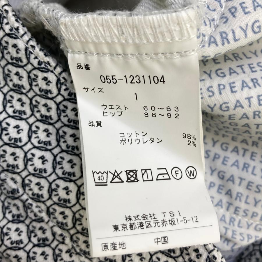 PEARLY GATES パーリーゲイツ  伸ばすことズボン下 総柄 白いこと系 1 ゴルフ御召しもの レディース