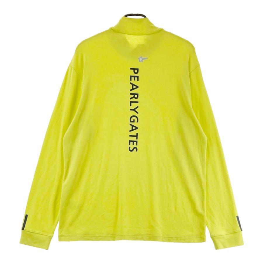 サイズ：7 PEARLY GATES パーリーゲイツ 2025年モデル ハイネック 長袖Tシャツ  グリーン系 [240101693634] ゴルフウェア メンズ ストスト PEARLY GATES パーリーゲイツ 2025年モデル ハイネック 長袖Tシャツ