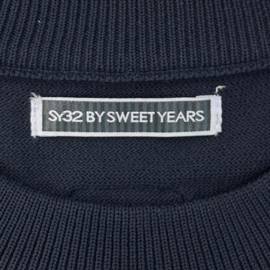 サイズ：L SY32 BY SWEET YEARS GOLF エスワイサーティトゥ  長袖ニットセーター  ブラック系 [240101427996] ゴルフウェア メンズ ストスト SY32 by SWEET YEARS（エスワイサーティトゥバイスィートイヤーズ