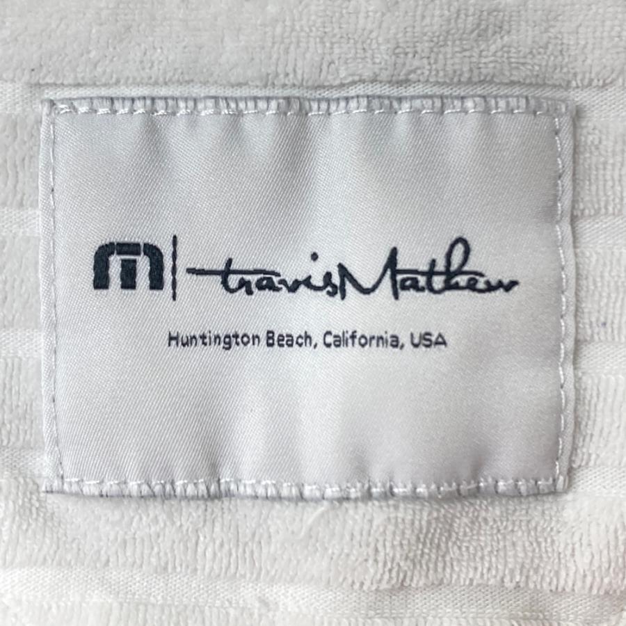 TRAVISMATHEW トラビスマシュー 半袖ポロシャツ ボーダー柄 ホワイト系