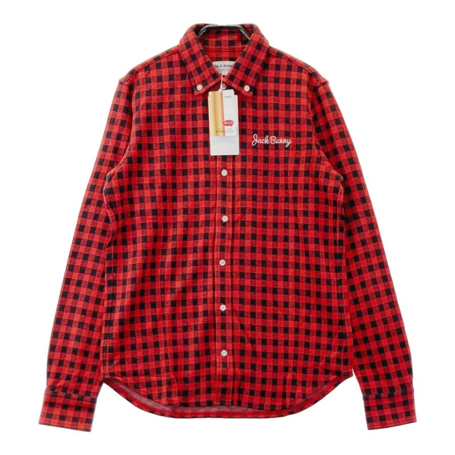 新品】JACK BUNNY ジャックバニー 長袖シャツ チェック レッド系 4