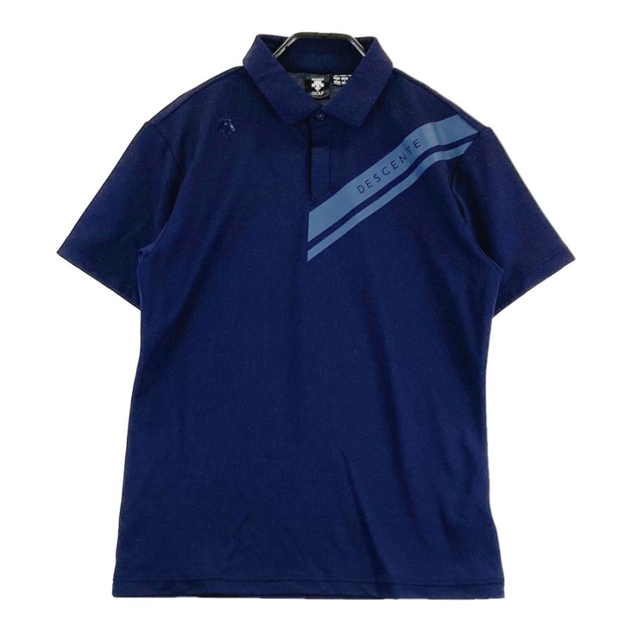 DESCENTE GOLF デサントゴルフ 半袖ポロシャツ ネイビー系 M ゴルフ